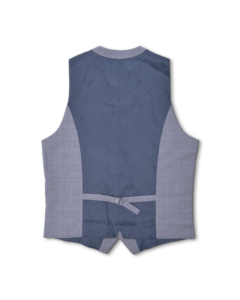 Dawson Grey Self Check Waistcoat
