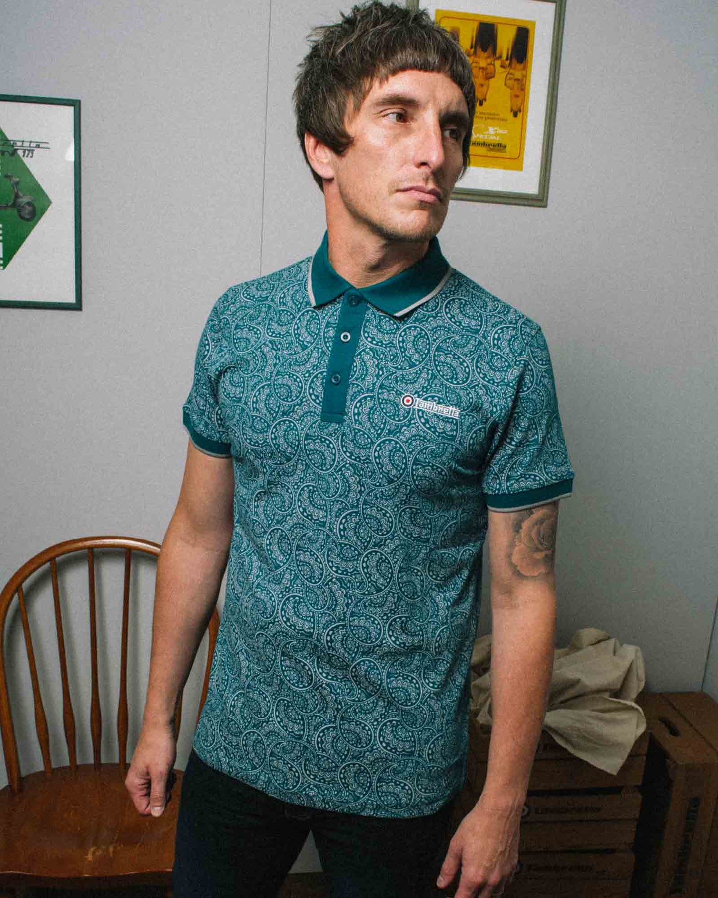 Paisley Tonal Polo