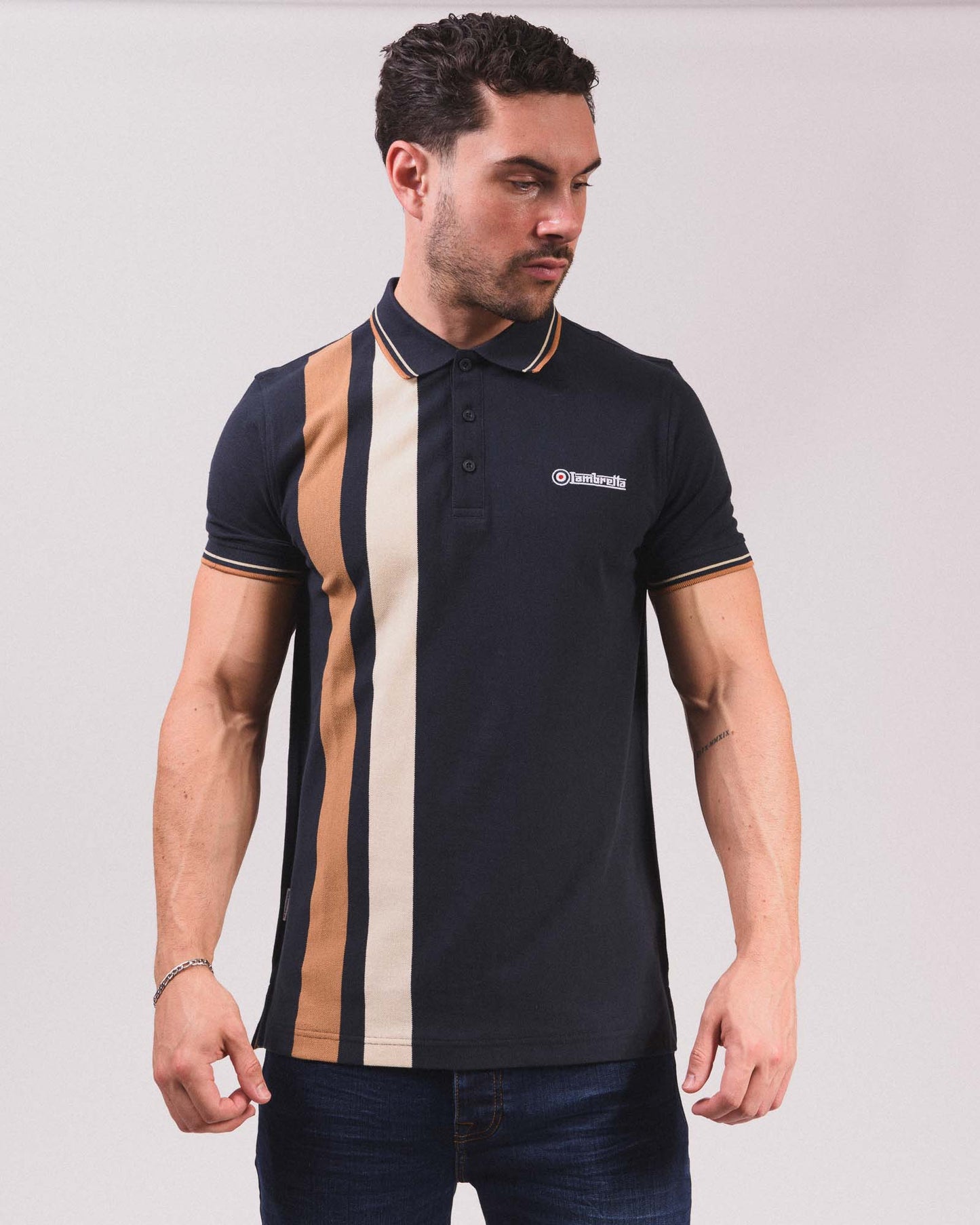 Vertical Stripe Polo