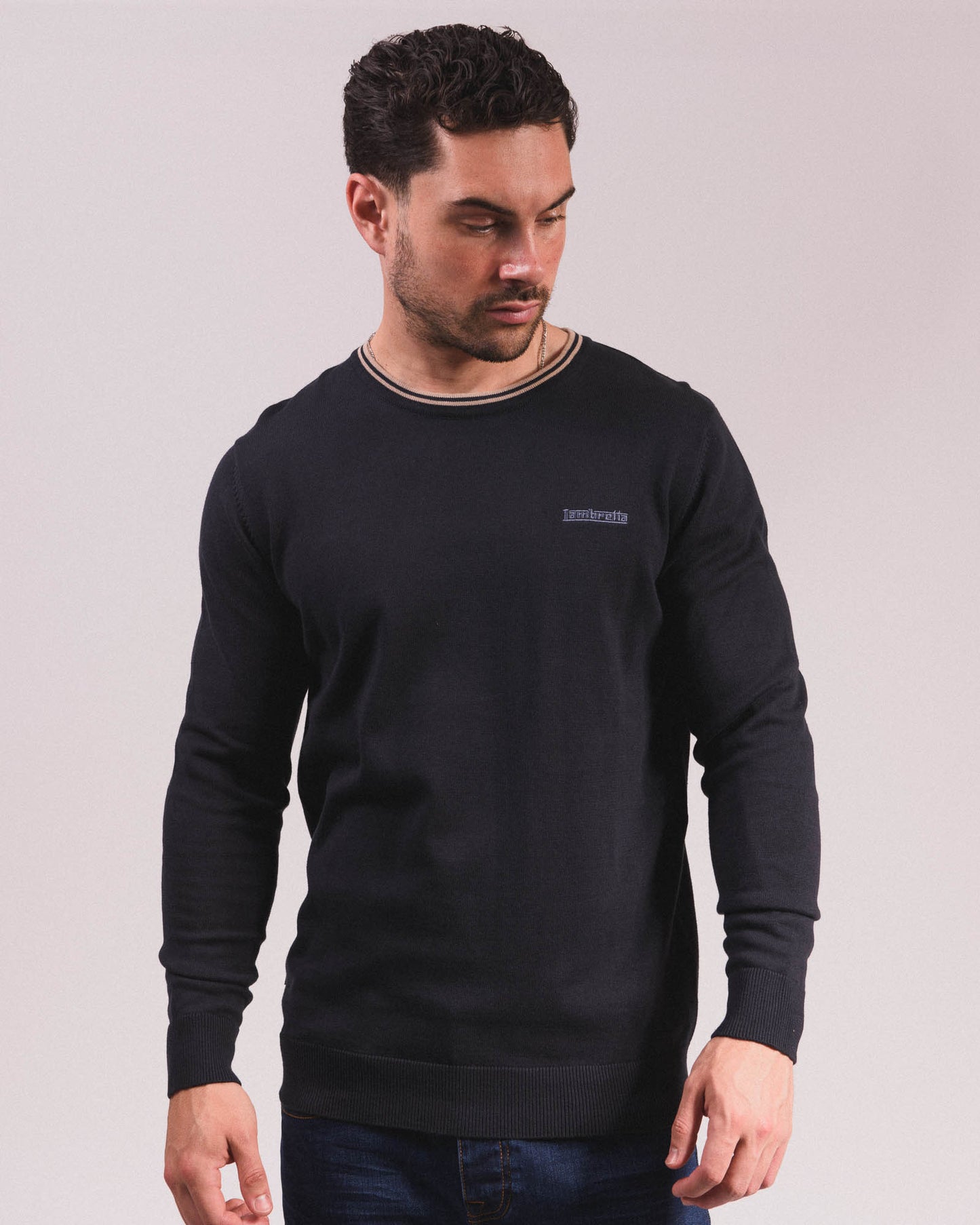 Tipped Knitted Jumper