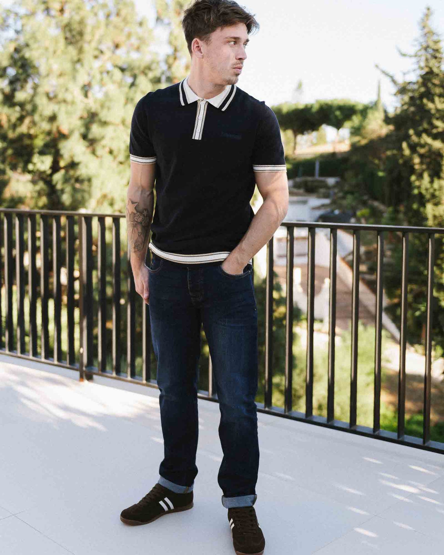Baggio Tipped SS Knit Polo