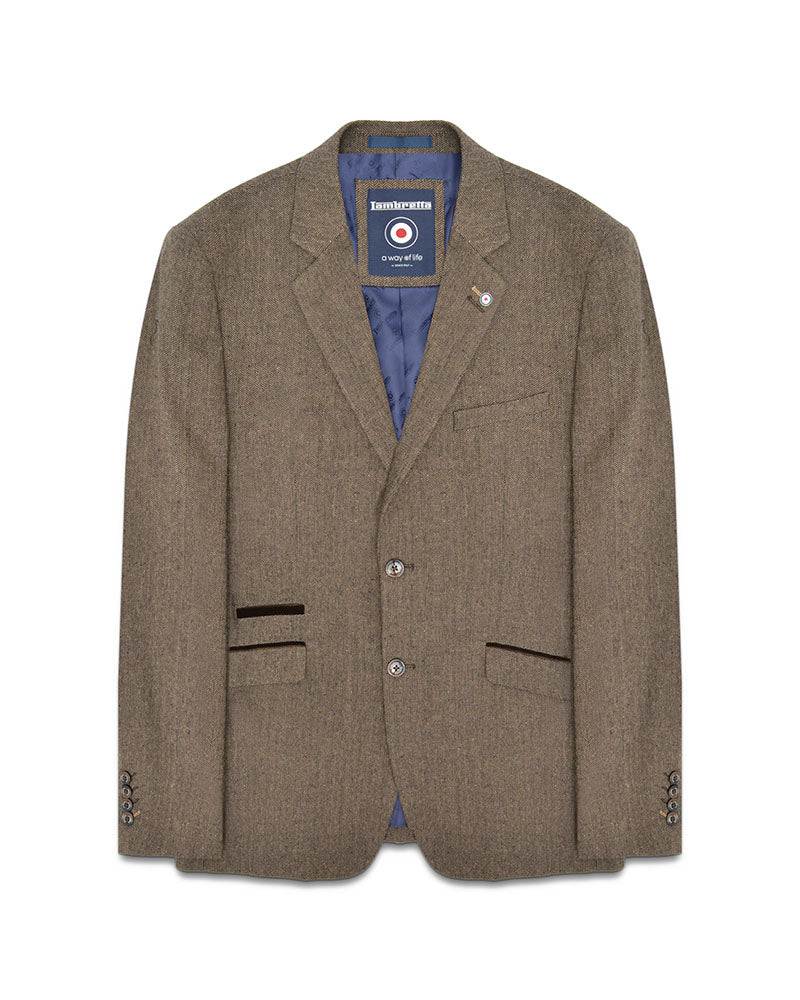 Morgan Herringbone Blazer Lambretta Clothing