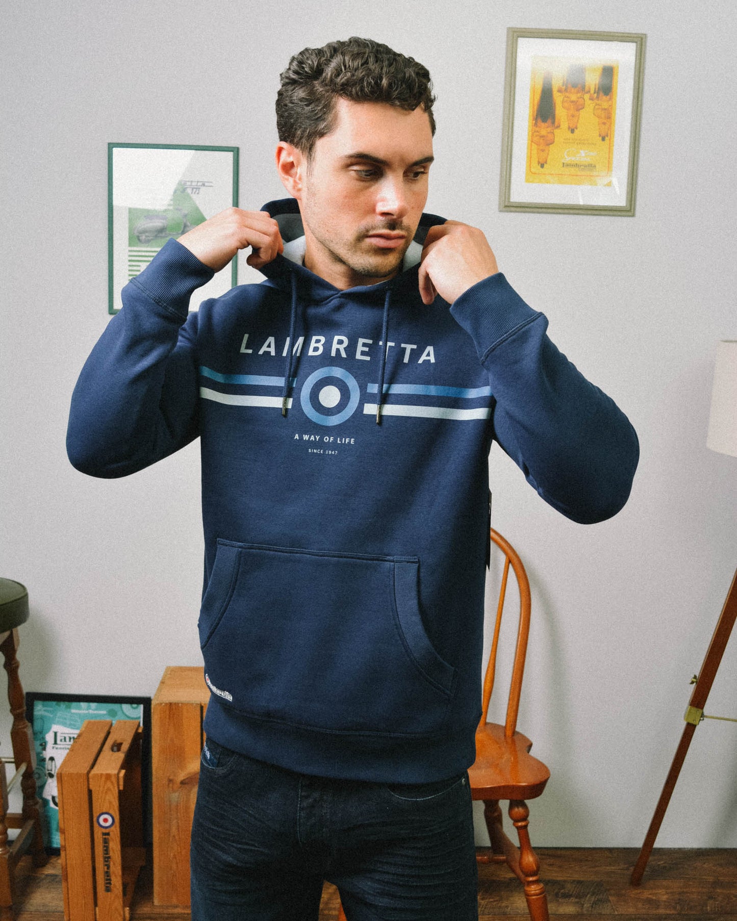 Contrast Target Hoodie