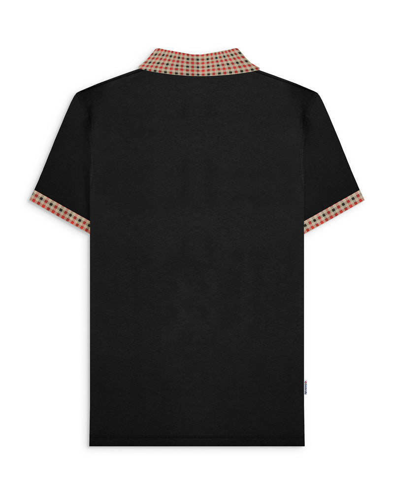 Gingham Collar Polo
