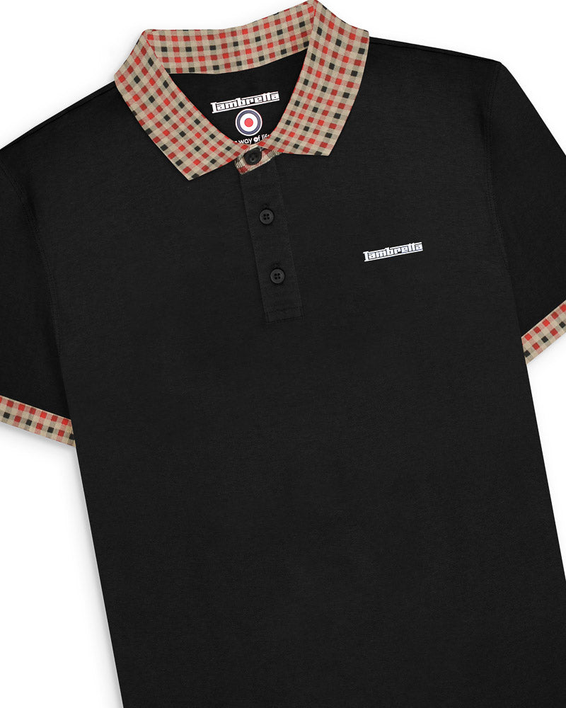 Gingham Collar Polo