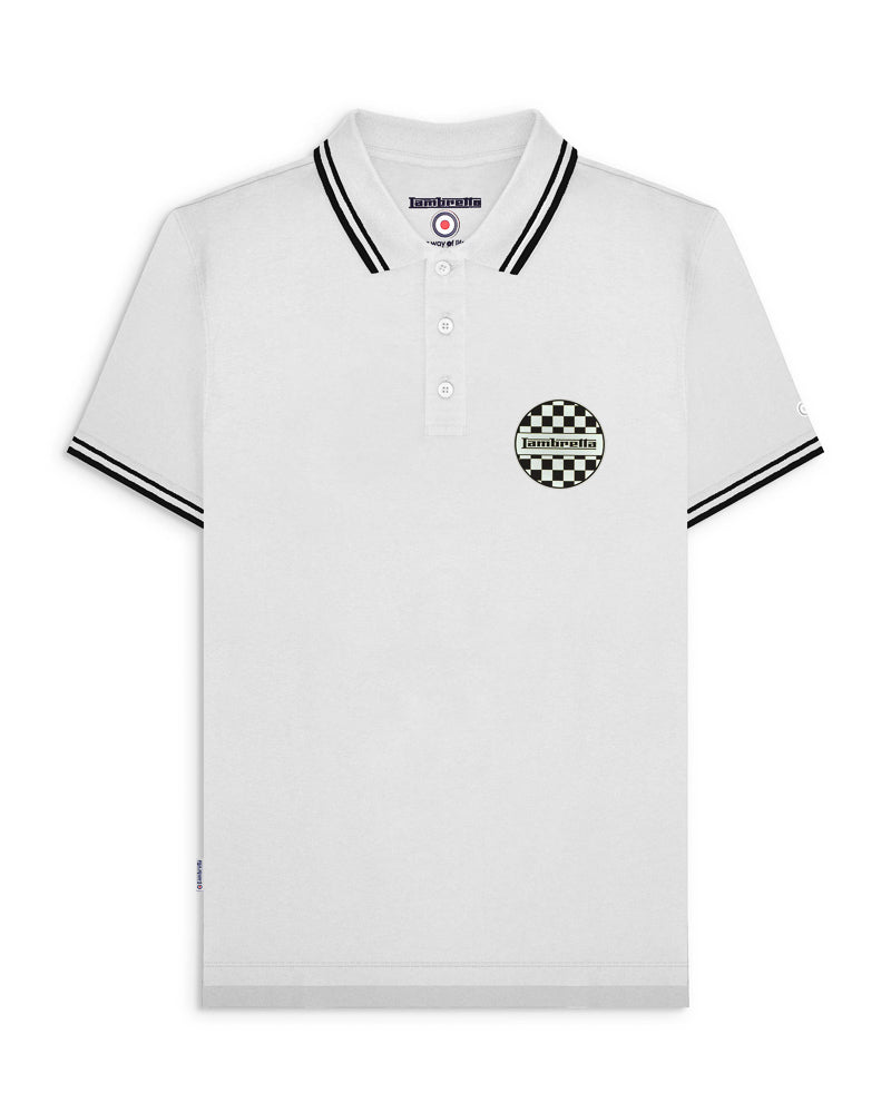 Two Tone Badge Polo – Lambretta Clothing