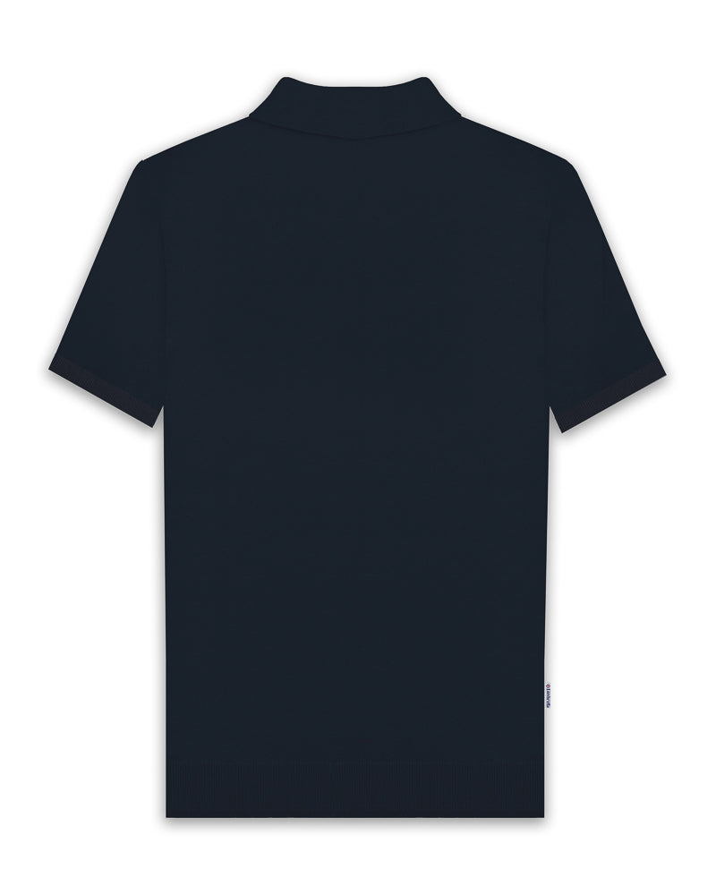 Vertical Stripe Knitted Polo