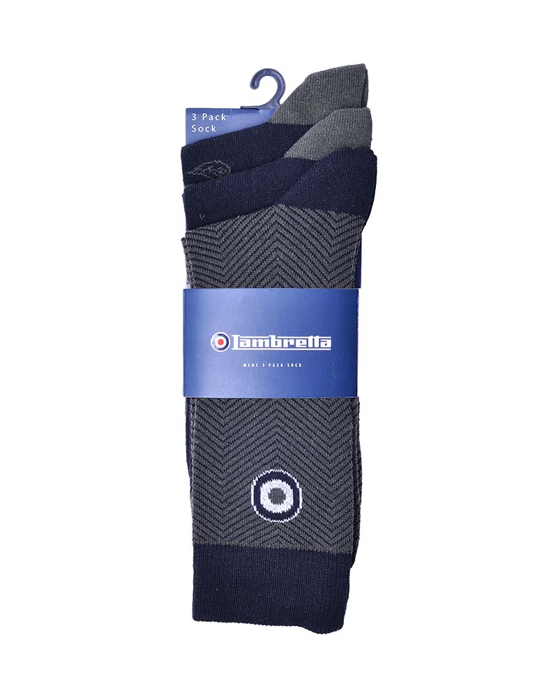 3 Pack Paisley Sock