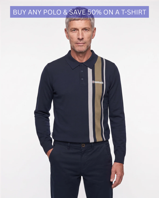 L/S Knitted Stripe Polo