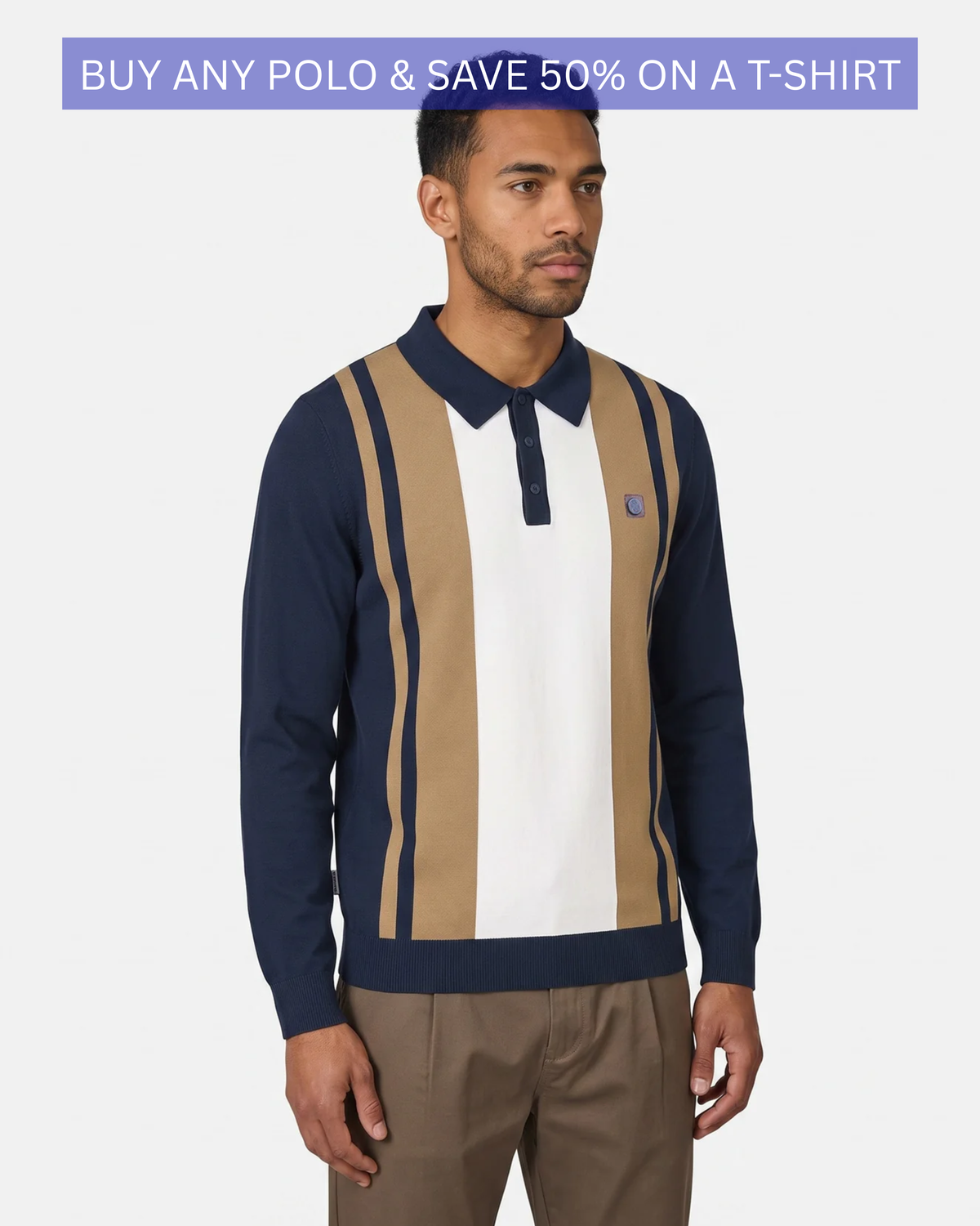 L/S Vintage Panel Polo