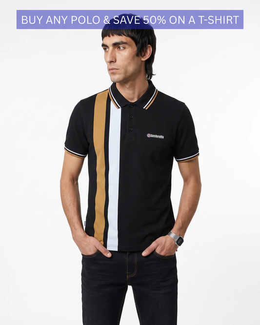 Vertical Stripe Polo
