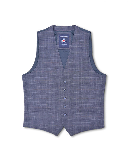 Bradley Slate Check Waistcoat