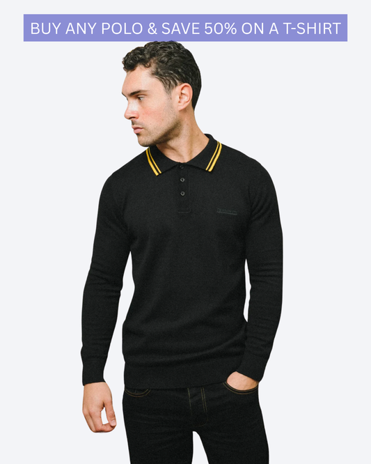 L/S Tipped Knitted Polo