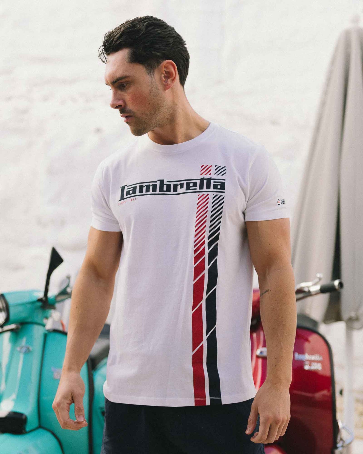 Fade Racing Stripe Tee