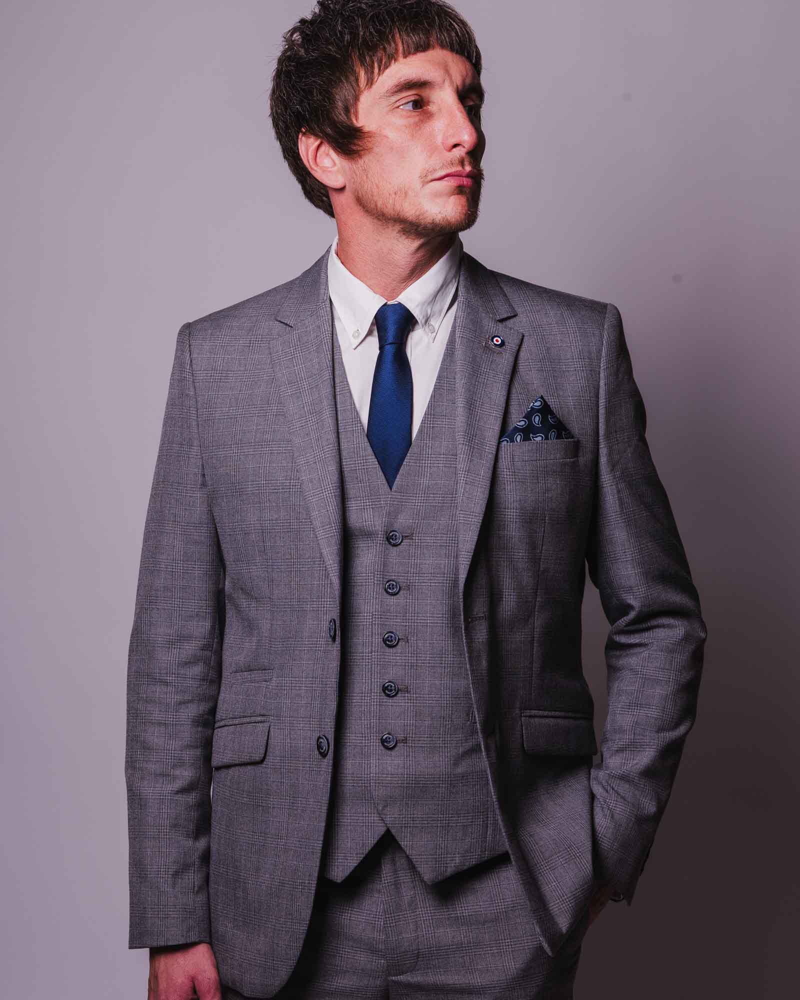Dawson Grey Self Check Blazer – Lambretta Clothing