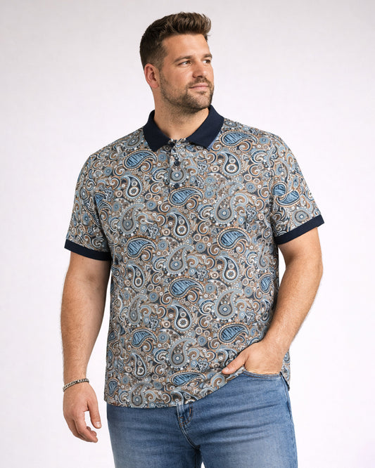 Big & Tall Paisley Brand Polo