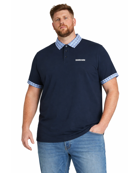 Big & Tall Gingham Collar Polo