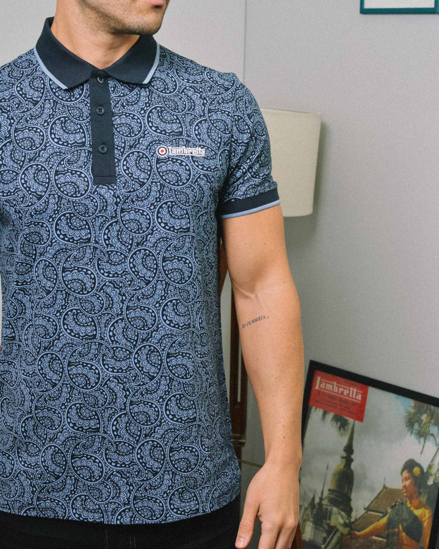 Paisley Tonal Polo