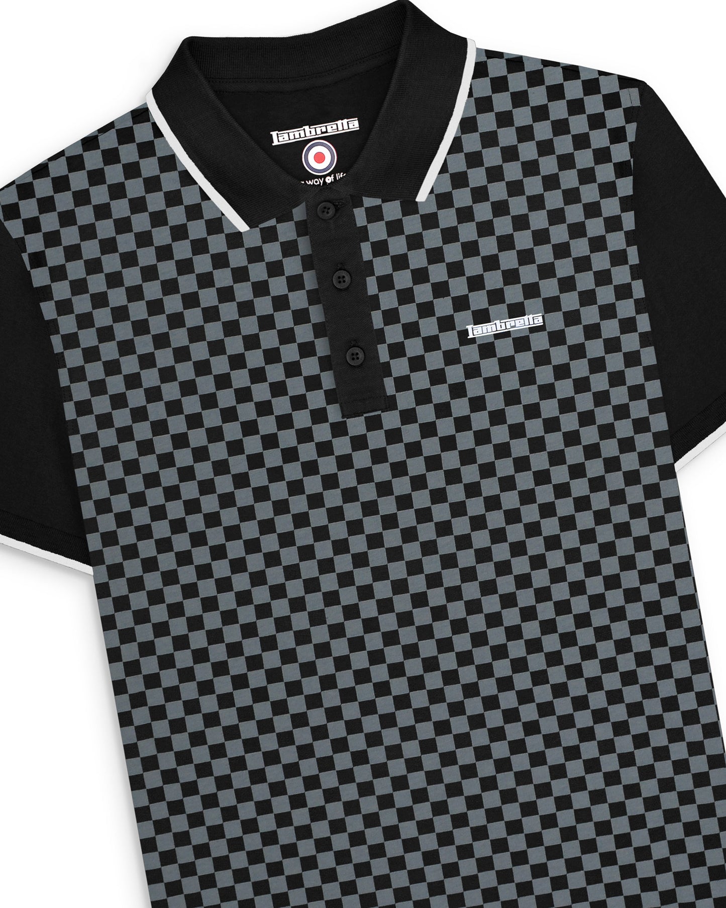 Two Tone AOP Polo