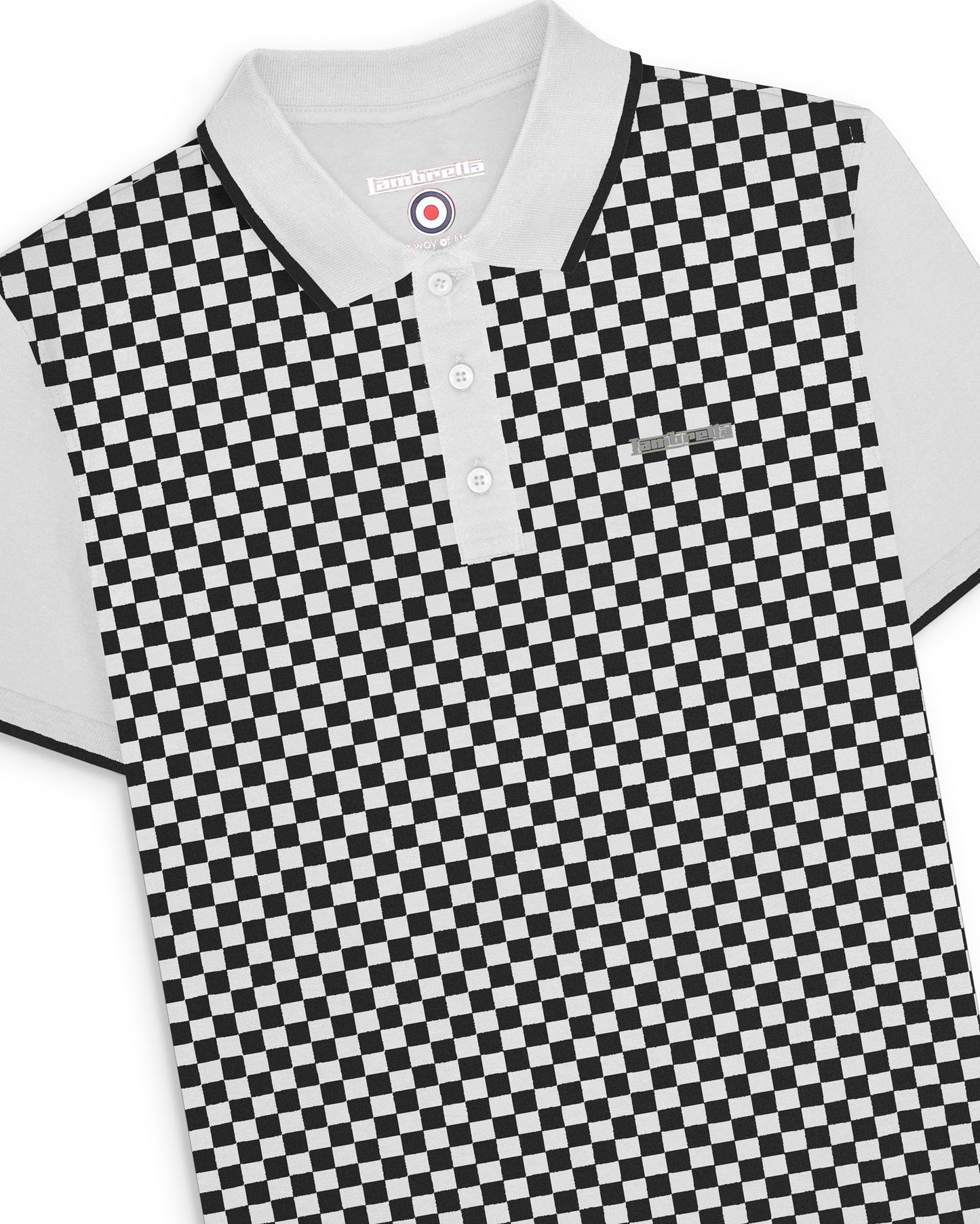 Two Tone AOP Polo