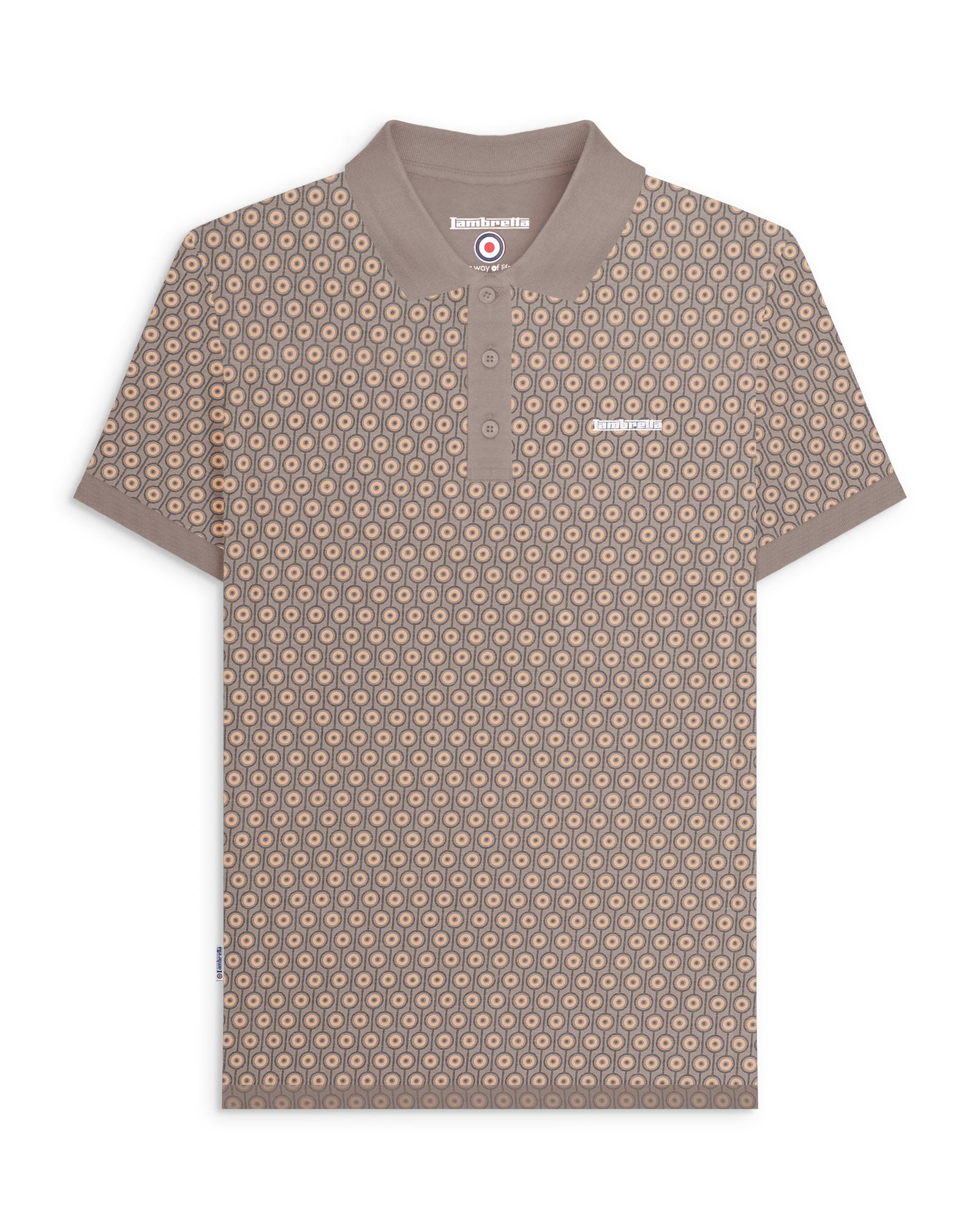 T-shirt Uomo Lambretta Fade Racing Righe Retrò Mod Ska Casual Taglie - Foto 2