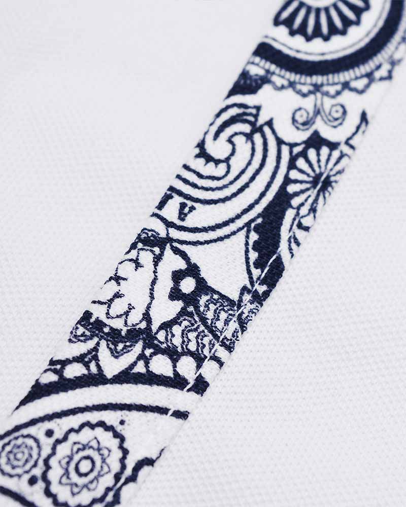 Paisley Taped Polo