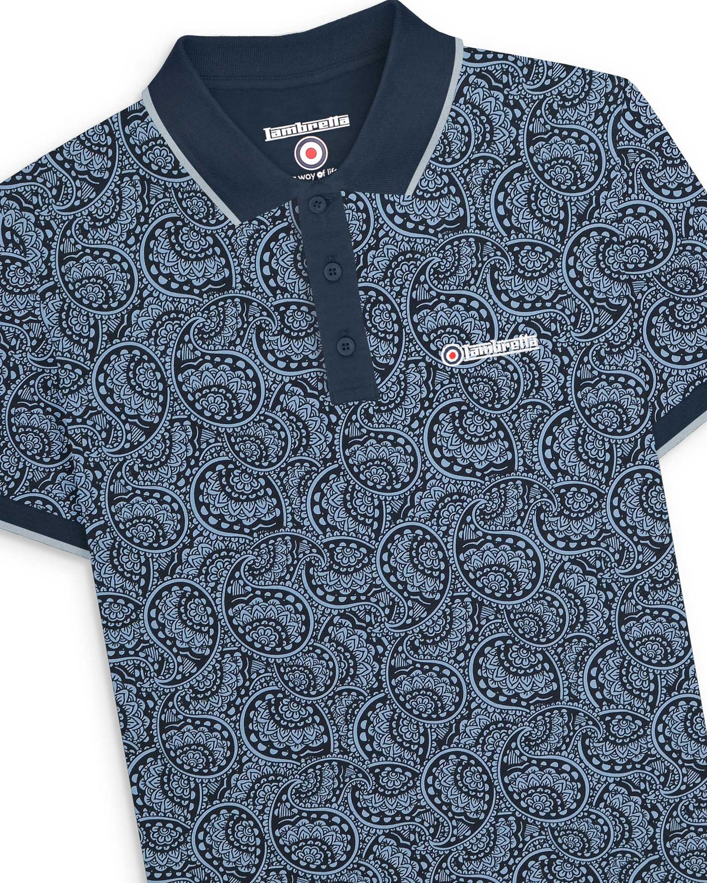 Big & Tall Paisley Tonal Polo