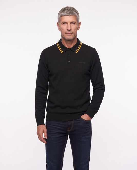 L/S Tipped Knitted Polo