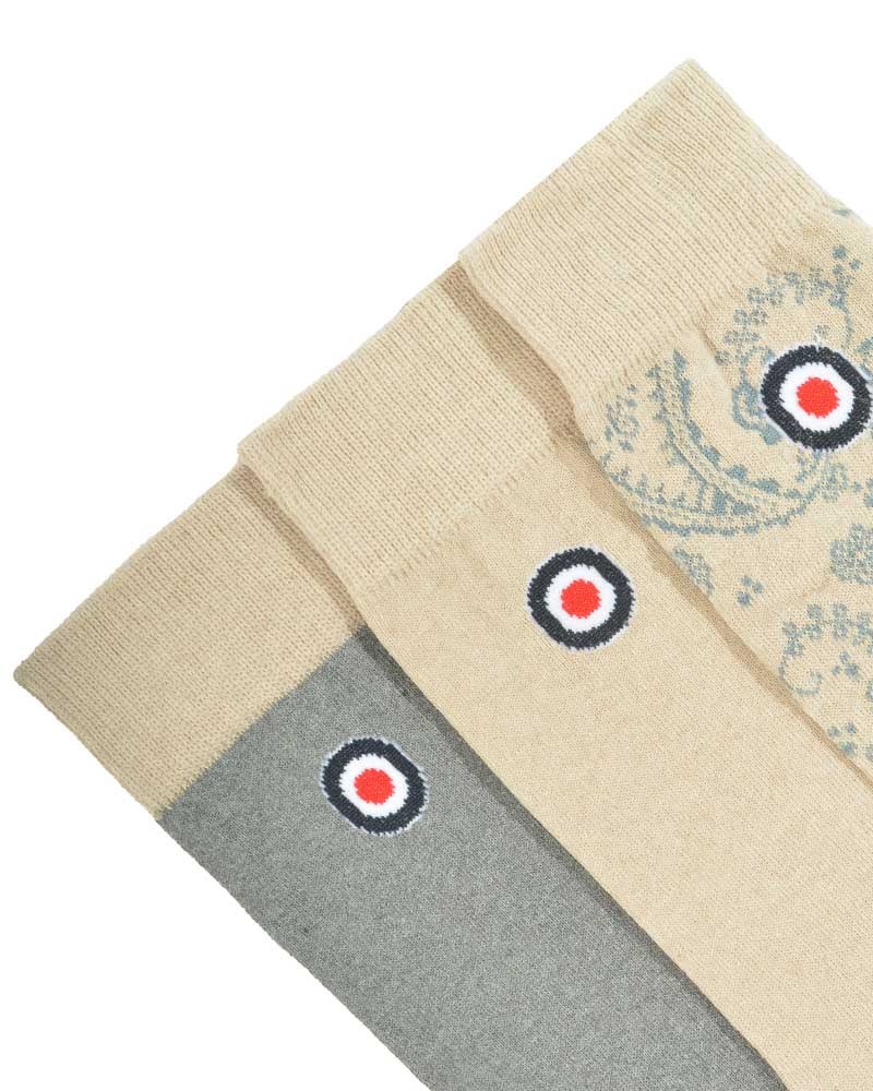 3 Pack Paisley Sock