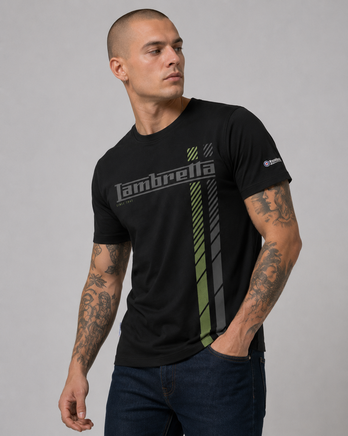 Fade Racing Stripe Tee