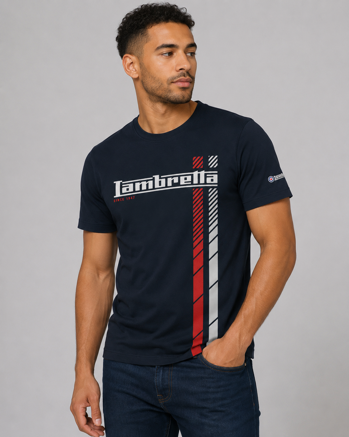 Fade Racing Stripe Tee