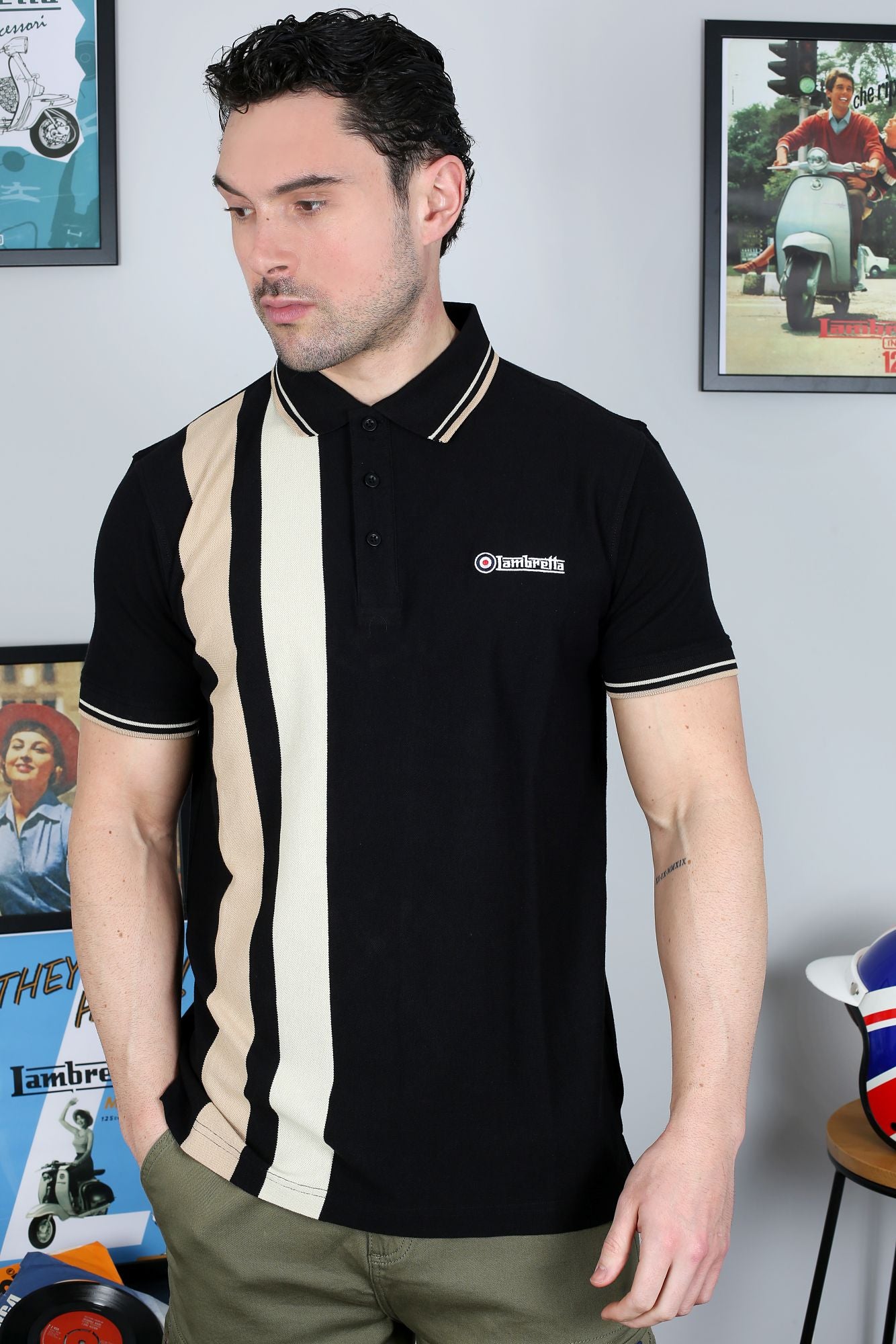 Vertical Stripe Polo