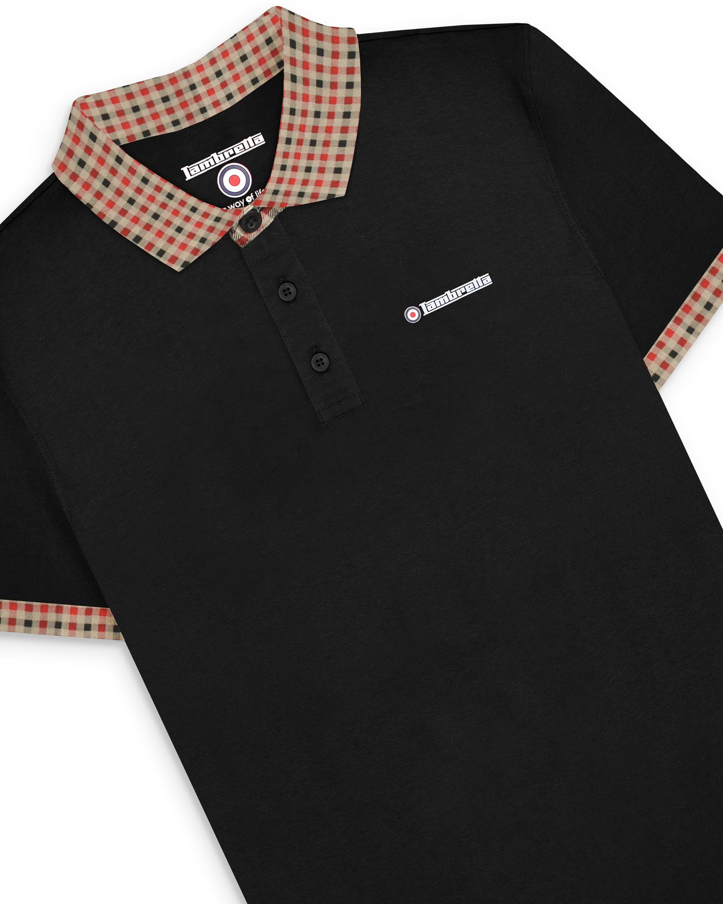 Gingham Collar Polo