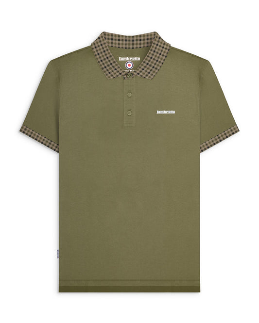 Gingham Collar Polo