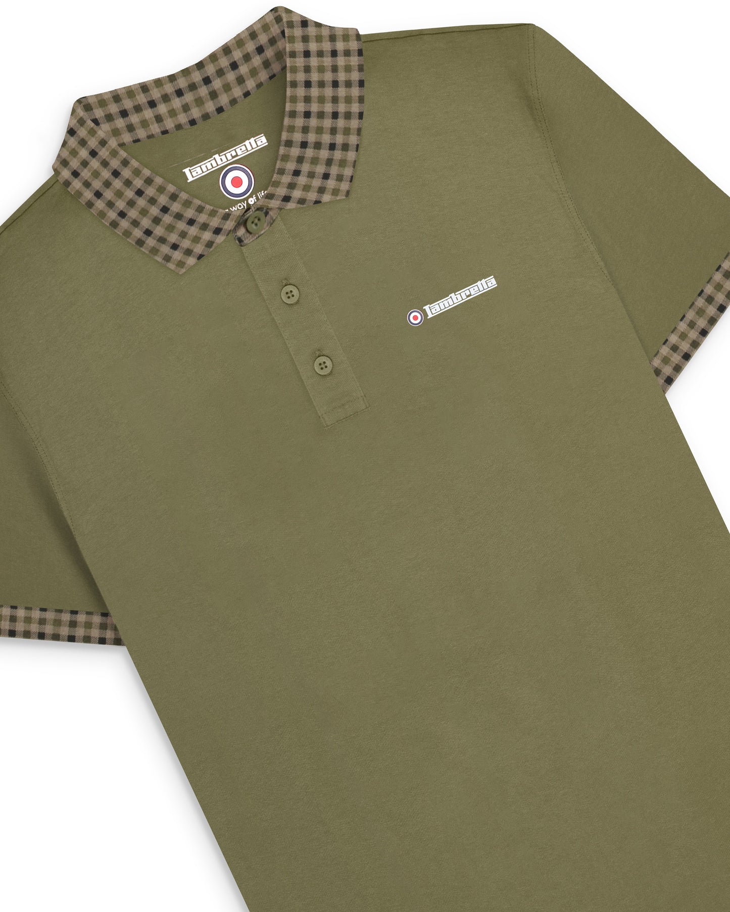 Gingham Collar Polo