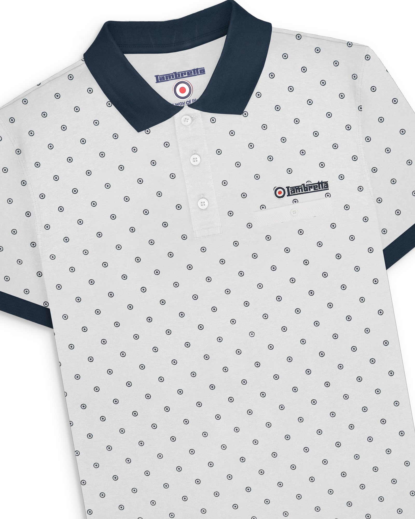 Target AOP Premium Polo – Lambretta Clothing - Main Image