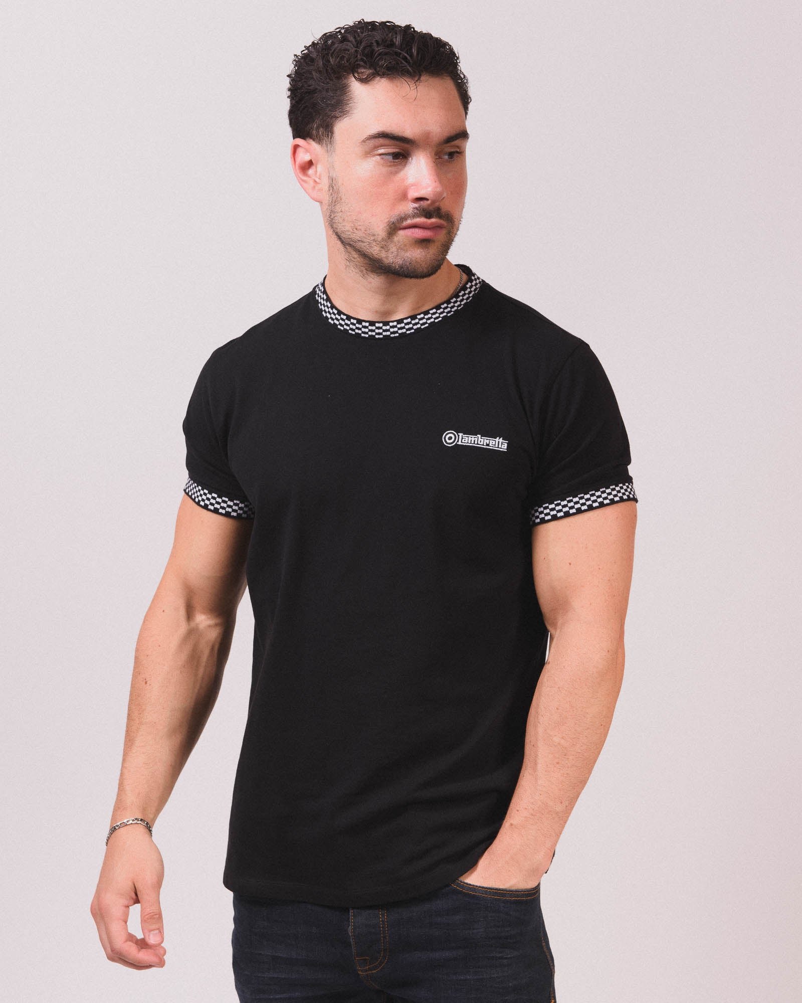 Two Tone Ringer Tee – Lambretta Clothing