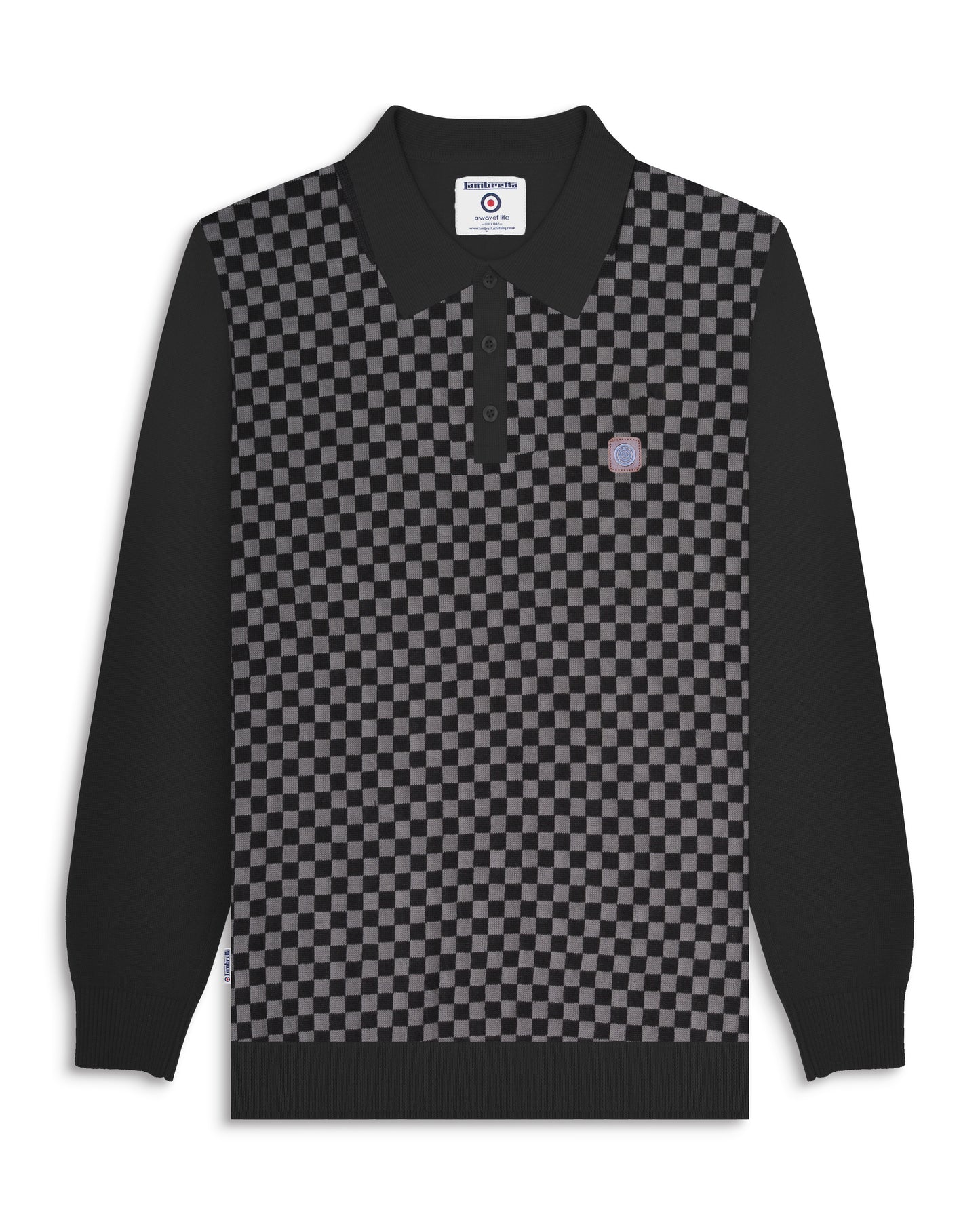 L/S Knitted Check Polo