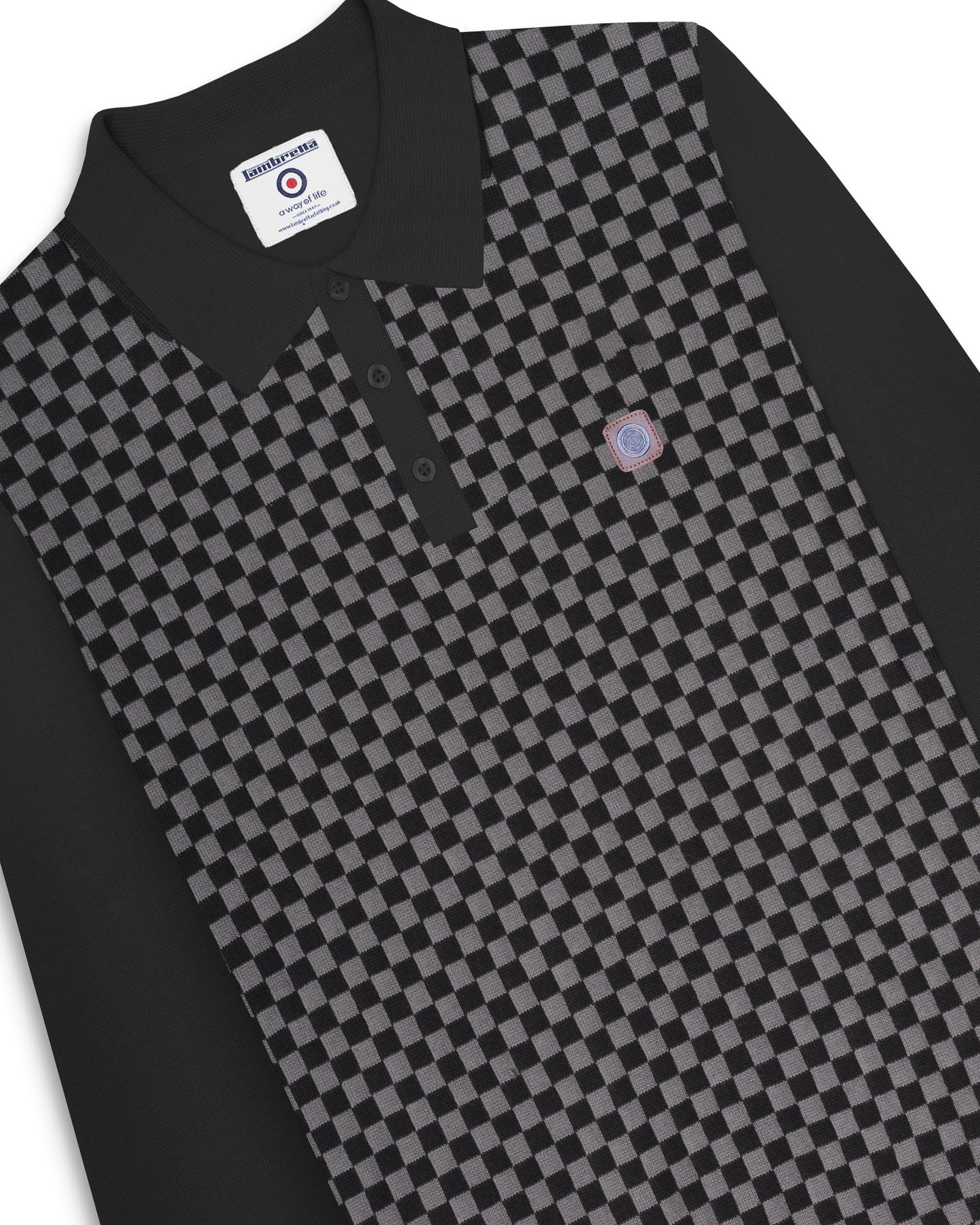 L/S Knitted Check Polo