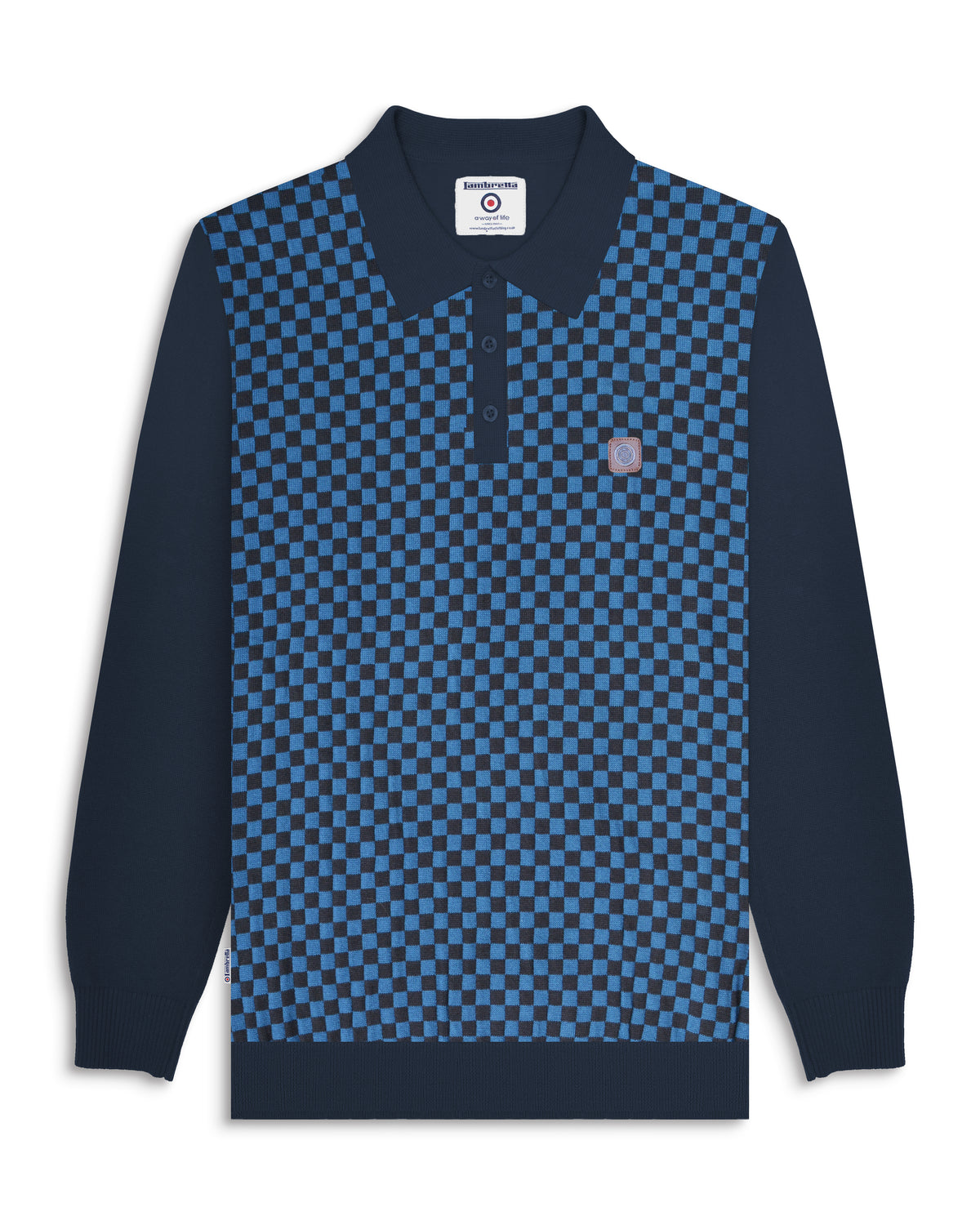 L/S Knitted Check Polo