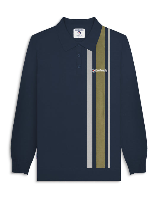 L/S Knitted Stripe Polo