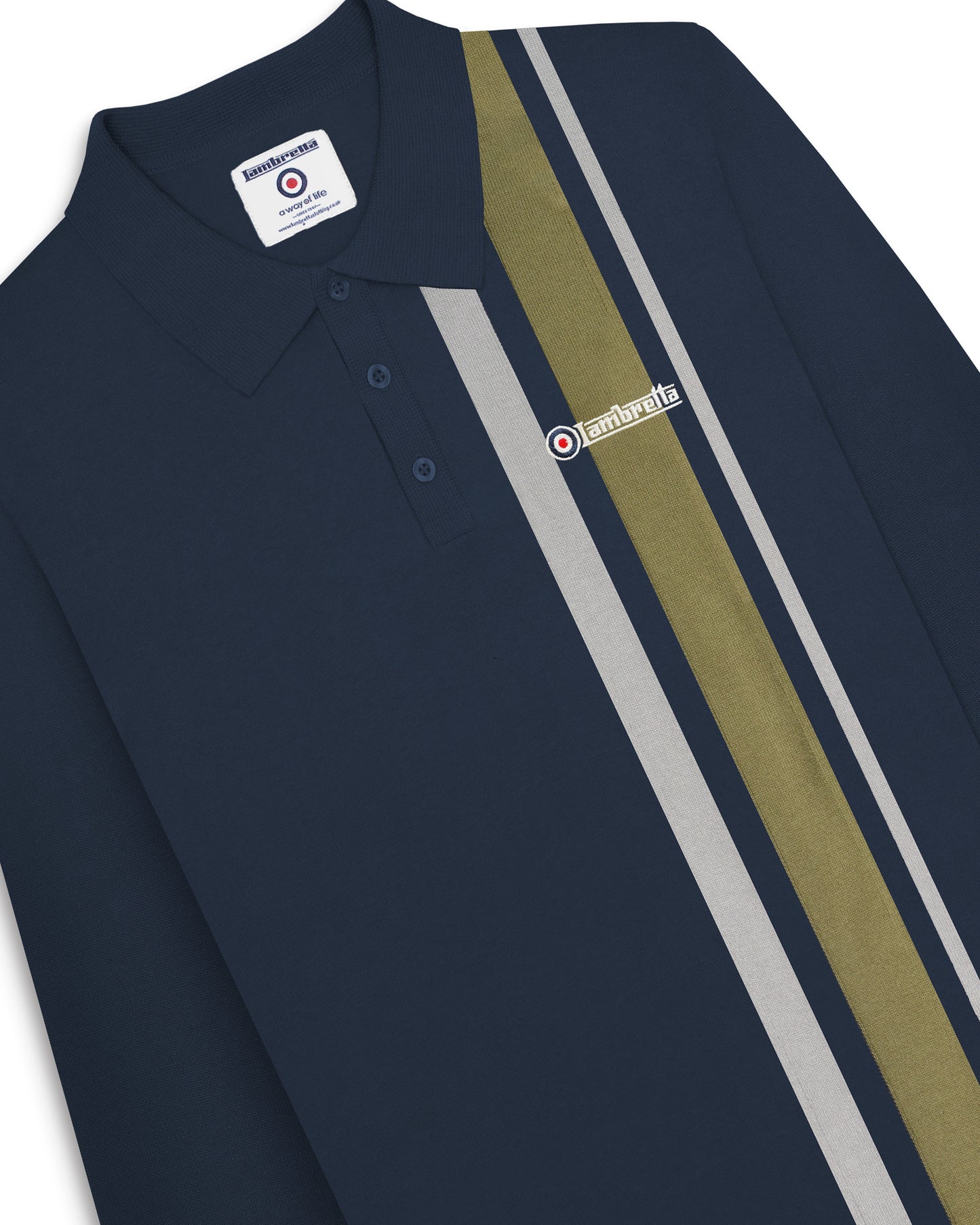 L/S Knitted Stripe Polo