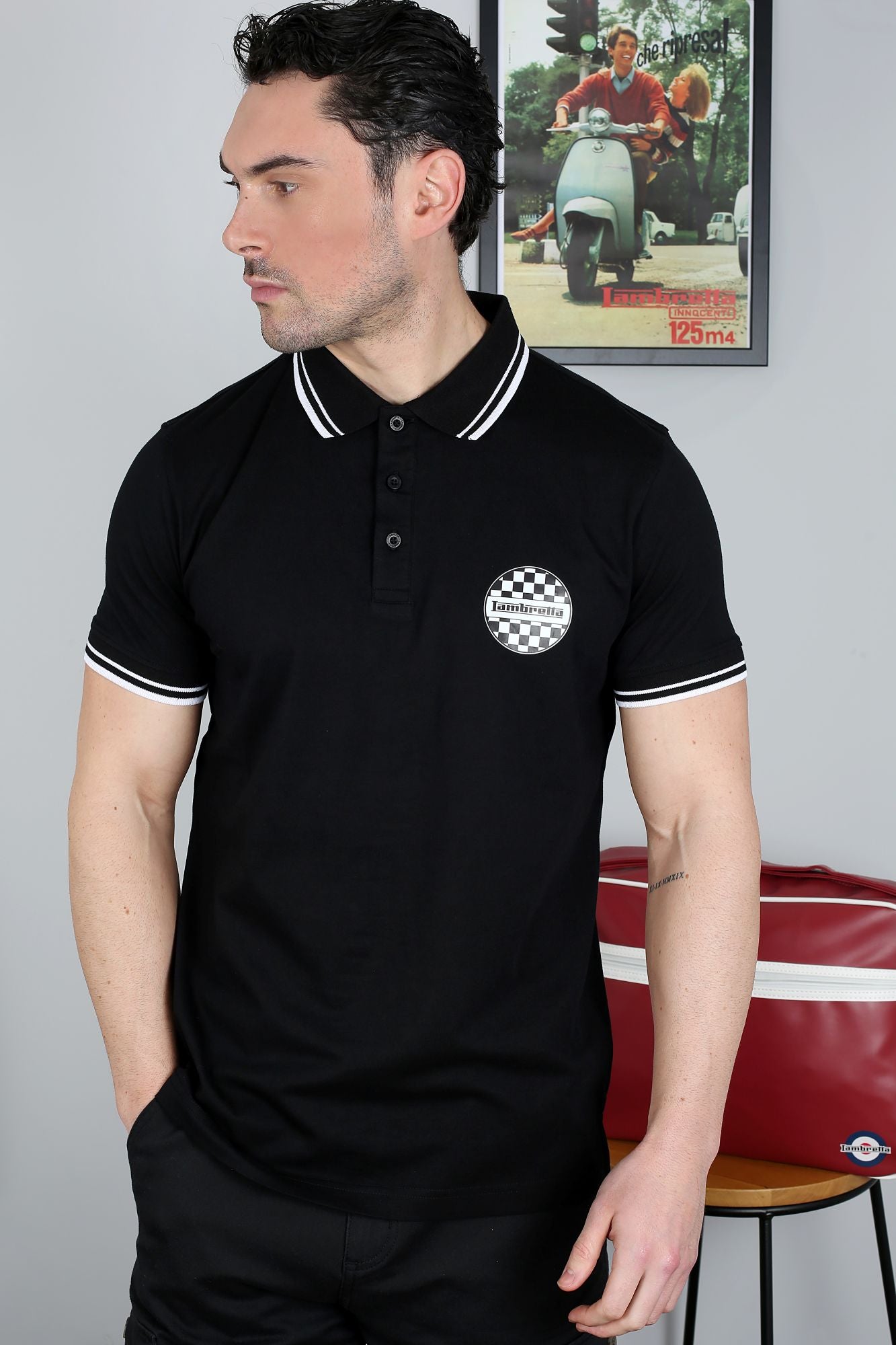 Two Tone Badge Polo