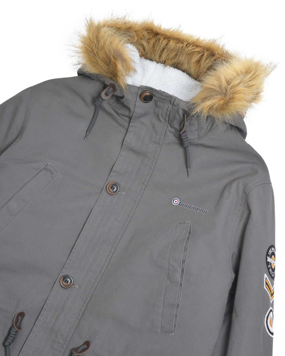 Sherpa Lined Parka Jacket - Black