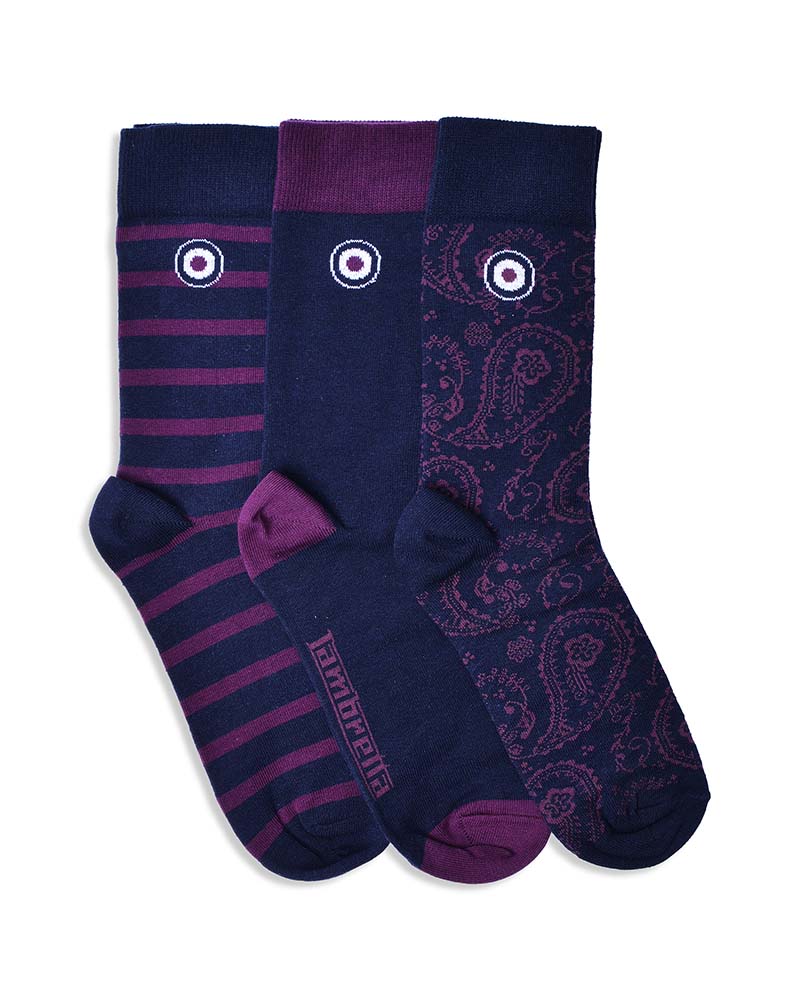 3 Pack Paisley Sock